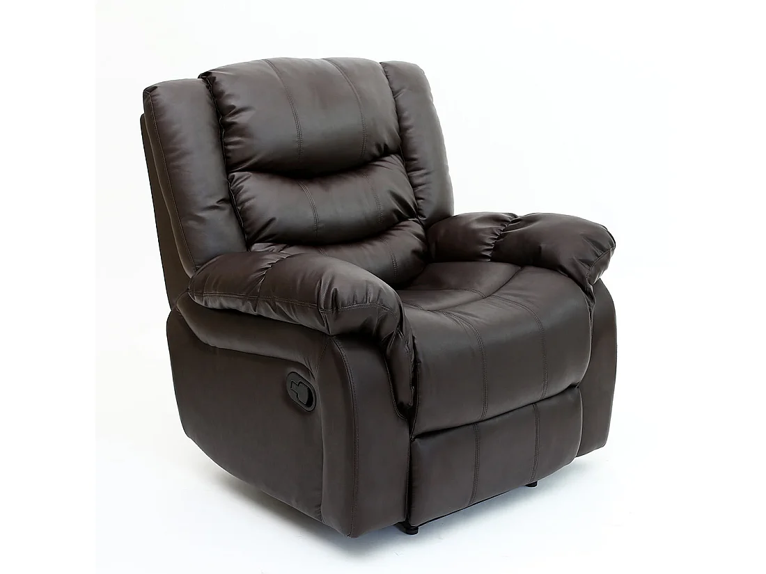 Seattle Manual Recliner Bonded Leather 1+2+3 Seater Sofa Set