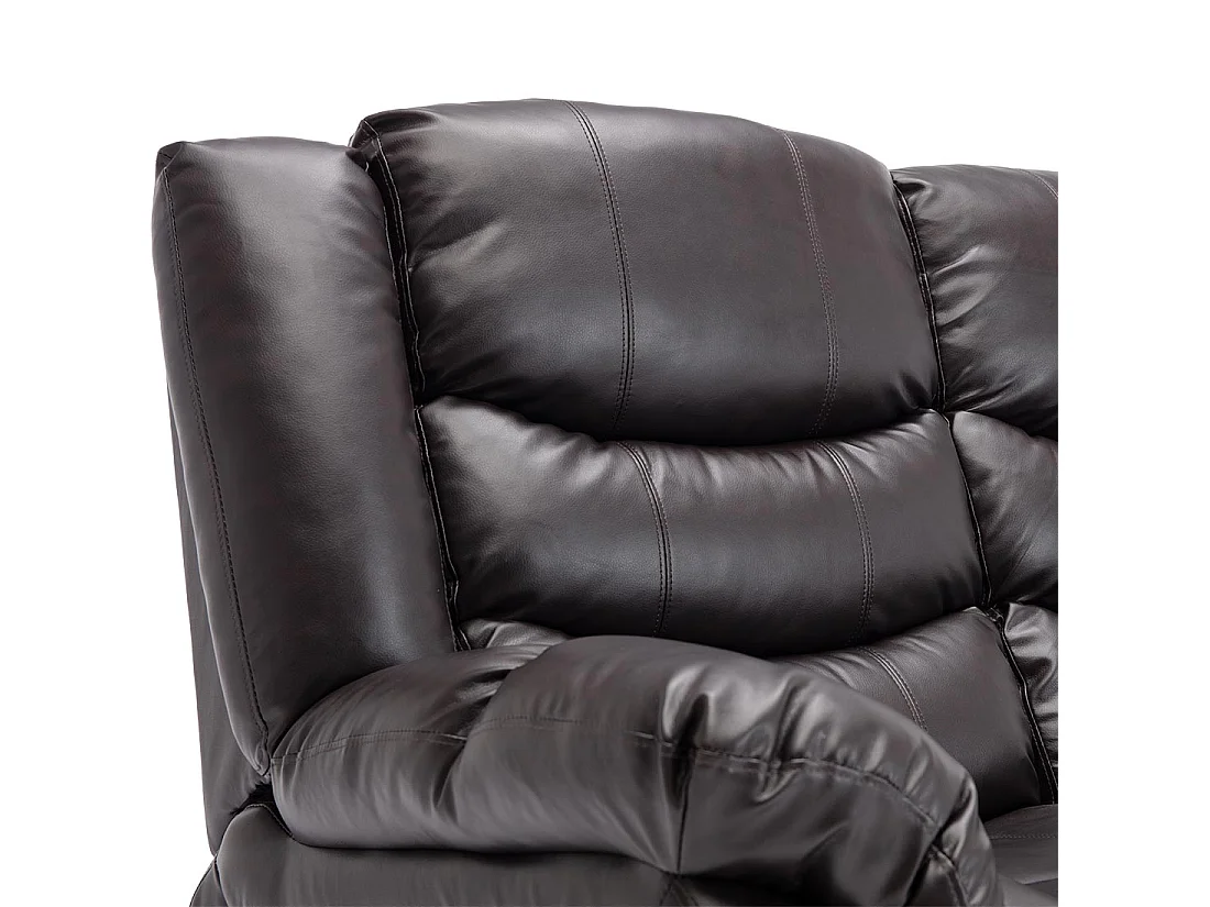 Seattle Manual Recliner Bonded Leather 1+2+3 Seater Sofa Set