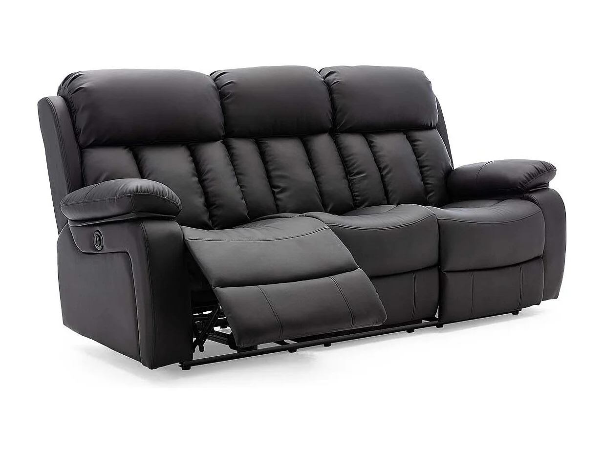 Chester Electric Recliner Bonded Leather 1+2+3 Seater Sofa Set