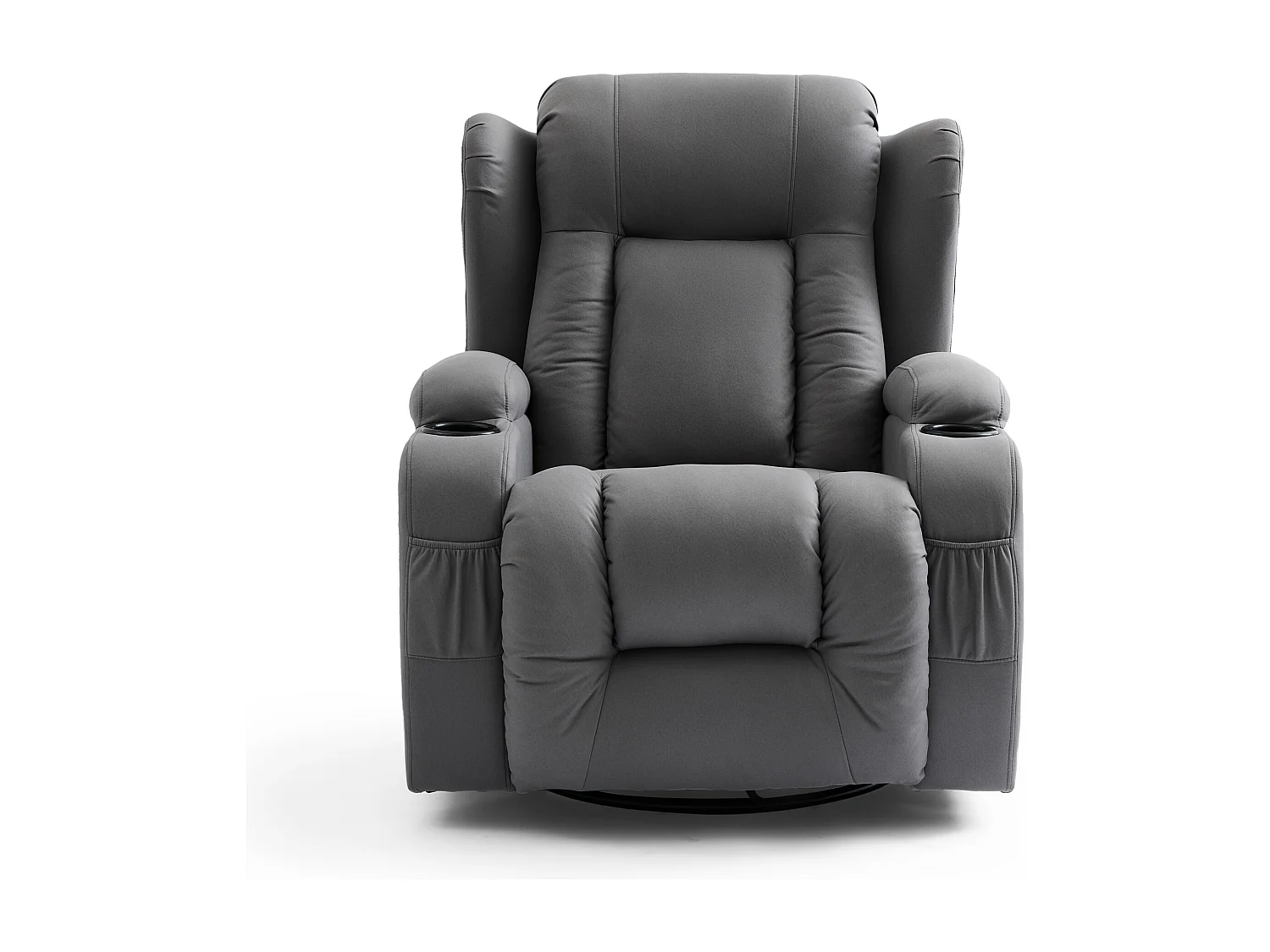 Caesar 1+2 Seater Grey Technology Fabric Modern Manual Recliner Sofa Set
