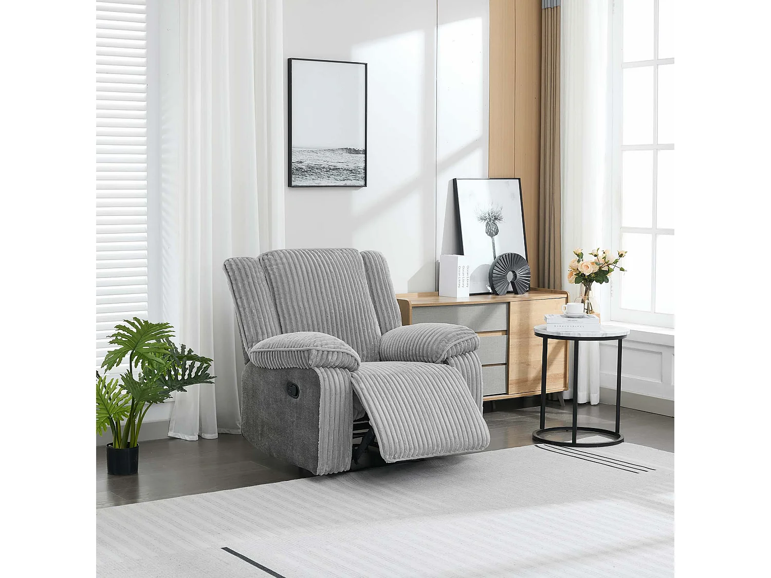 Verona 3+1 Jumbo Cord Manual Recliner Sofa Set