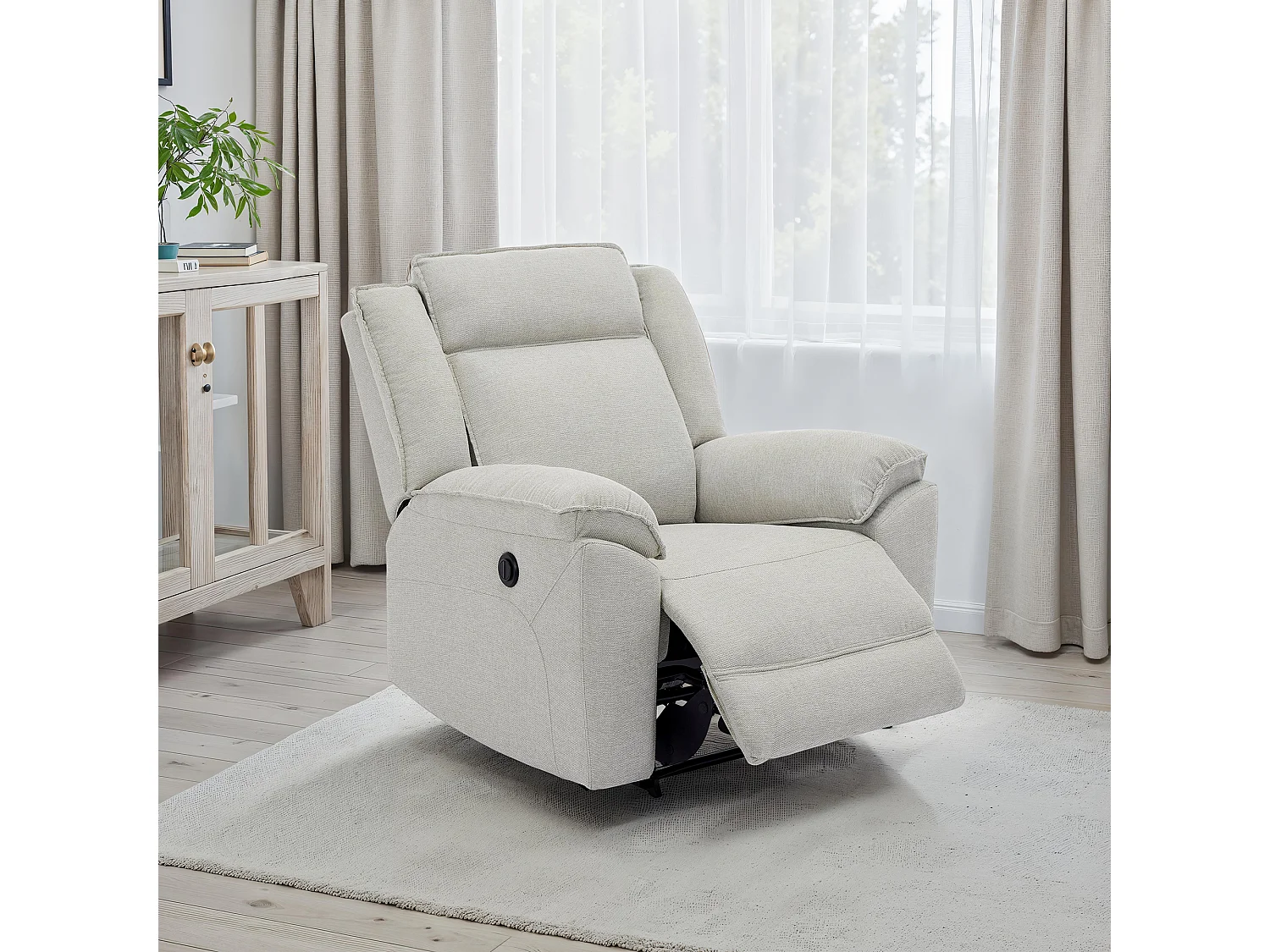 Skye 2+1 Linen Electric Recliner Sofa Set