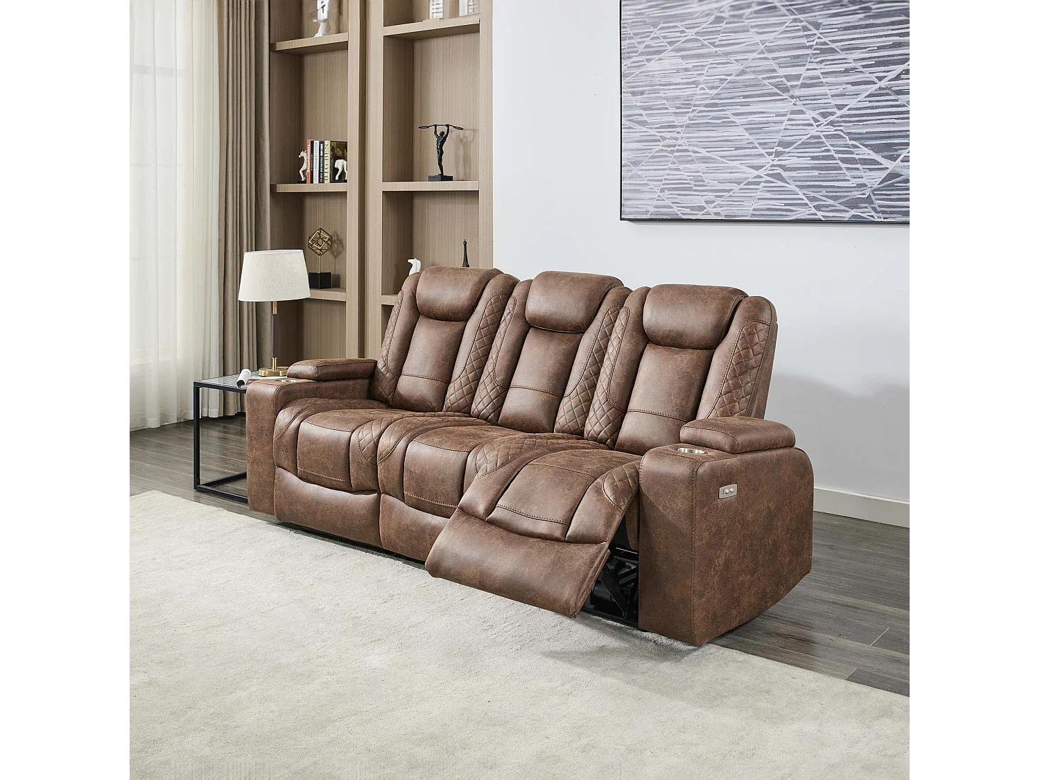 Ashton Electric Recliner 1+2+3 Seater Sofa Set Technology Fabric With Speakers & Usb-C Charging
