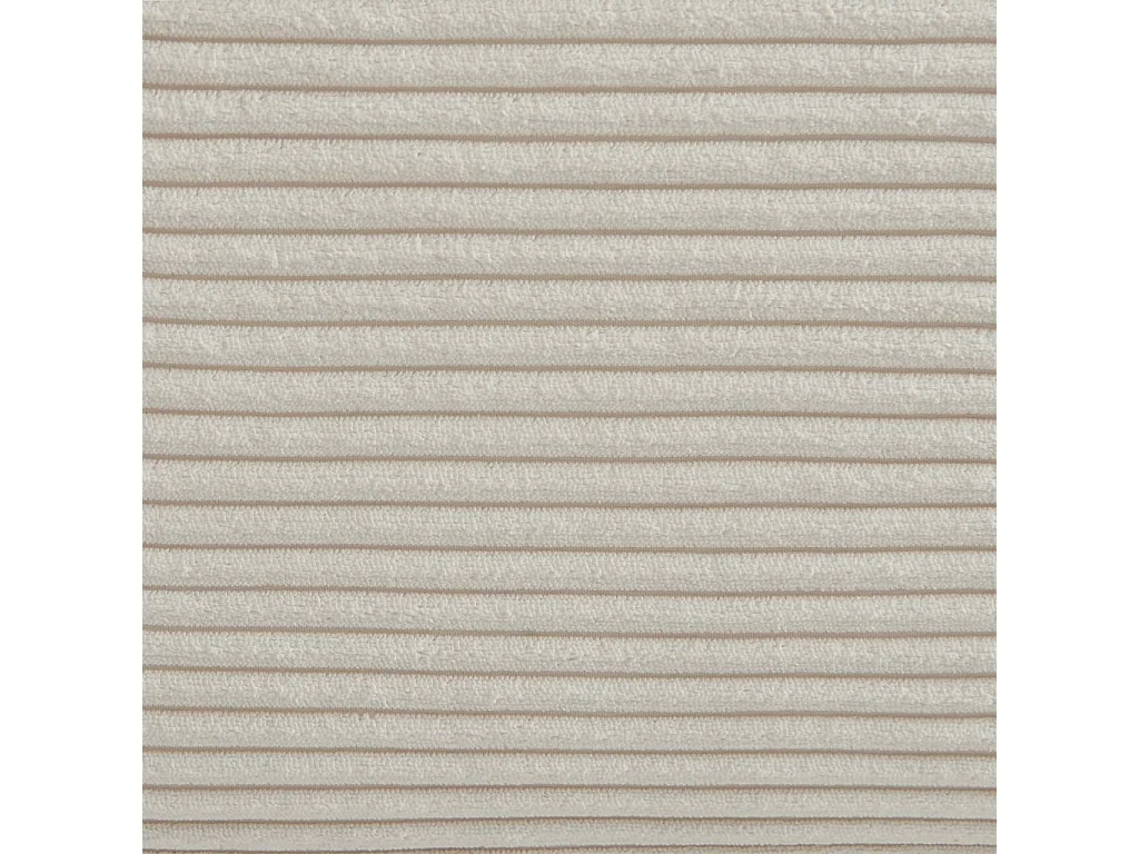 Canapé d'angle modulable 5 places avec repose pied velours côtelé crème - Sokol