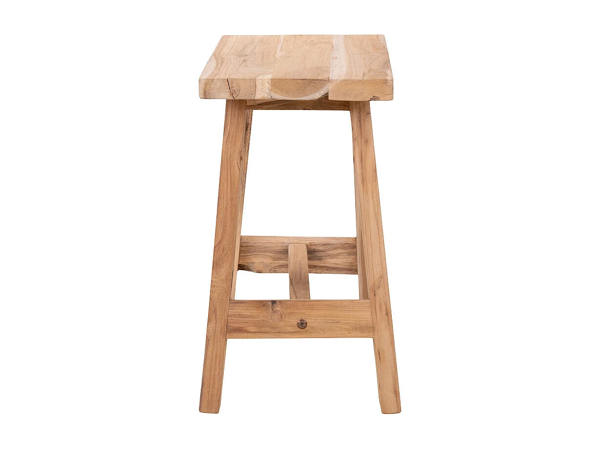 BART- Banc en teck naturel recyclé 50 cm