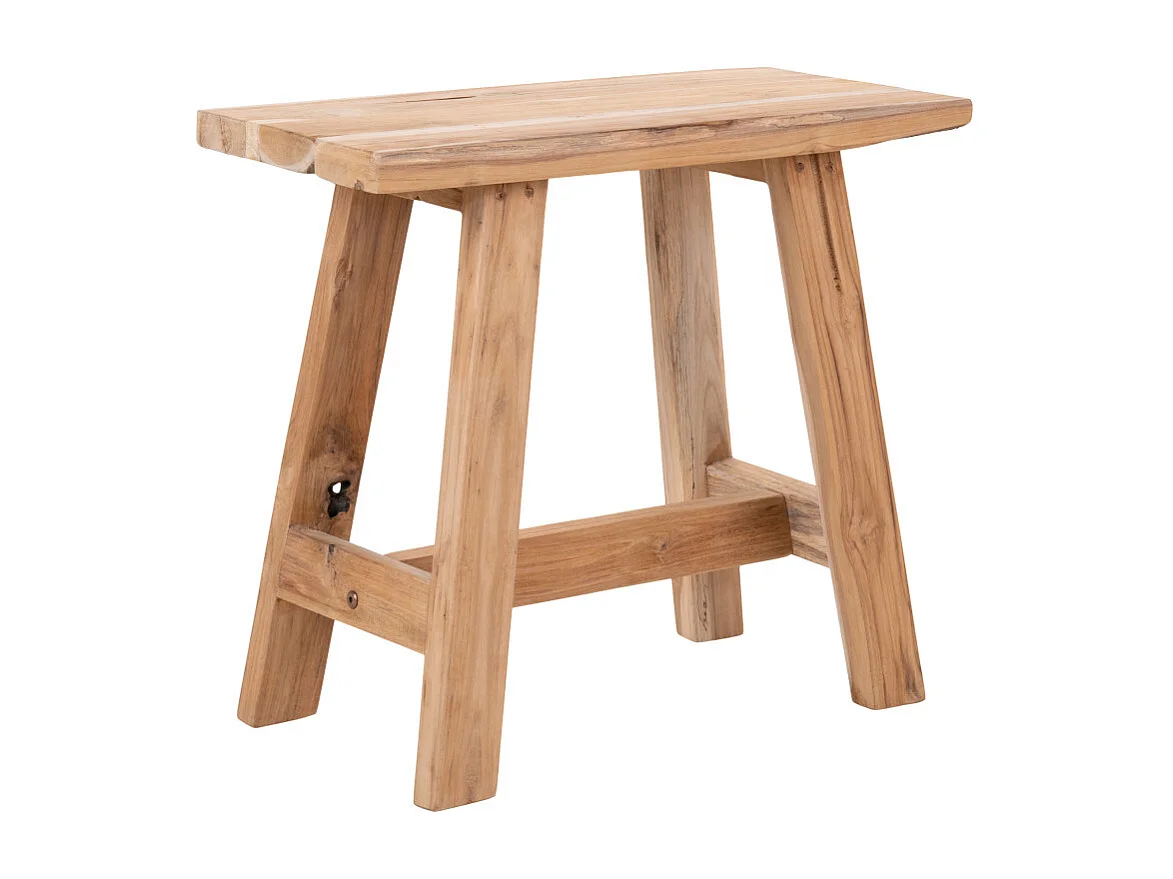 BART- Banc en teck naturel recyclé 50 cm