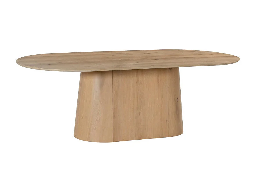 TIAGO-Table à manger ovale 10 personnes 230 cm Chêne
