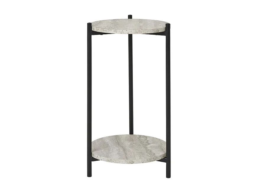 JIM-Table d'appoint décor travertin ø27 cm