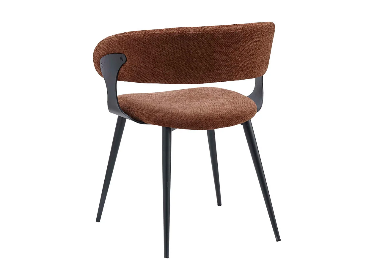 NINO-Fauteuil de table en tissu Luxury Terracotta (x2)