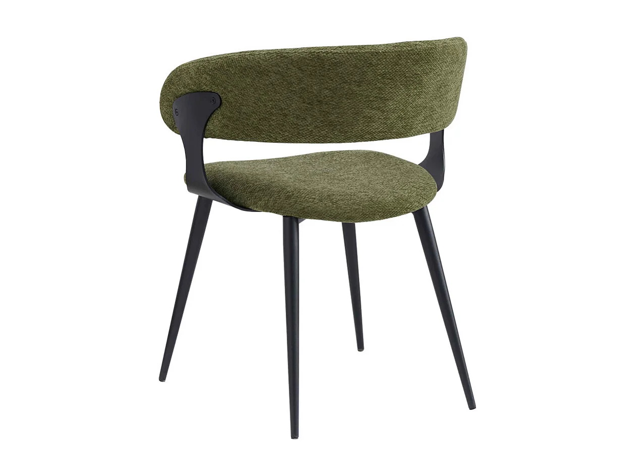 NINO-Fauteuil de table en tissu Luxury Kaki (x2)