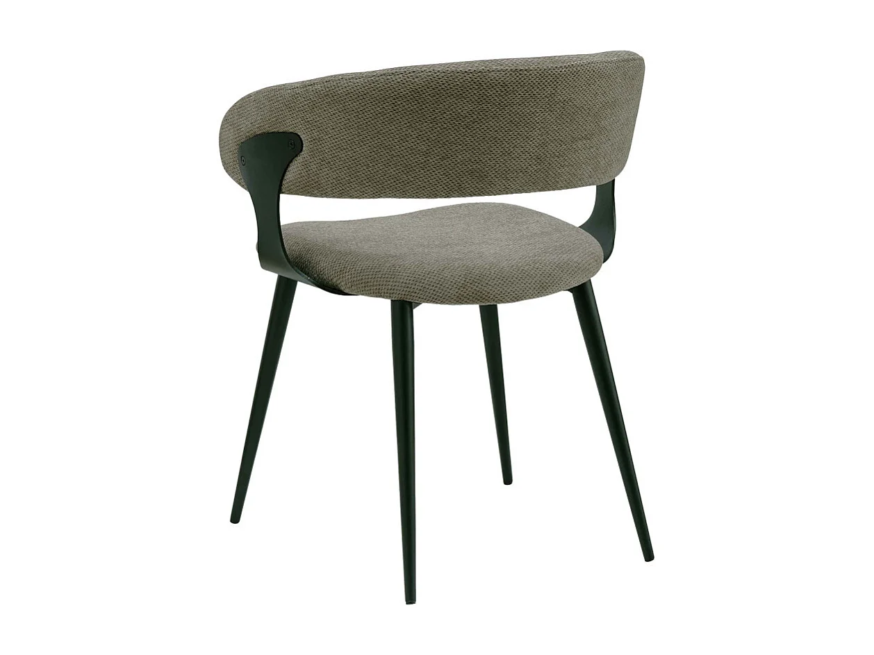 NINO-Fauteuil de table en tissu Luxury Taupe (x2)