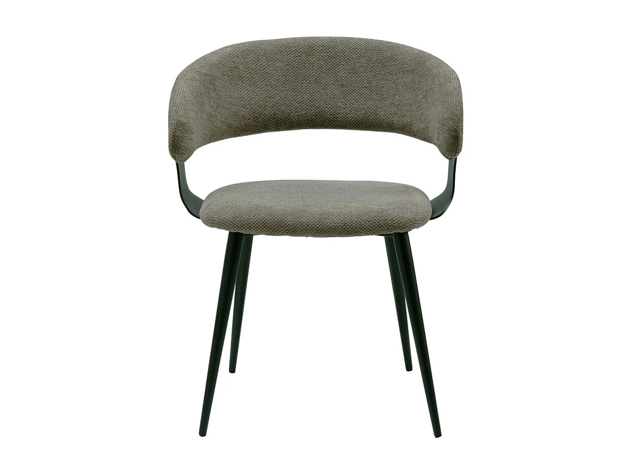NINO-Fauteuil de table en tissu Luxury Taupe (x2)