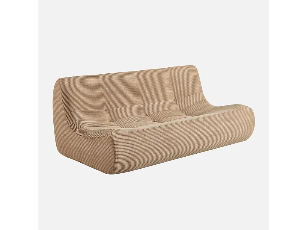 Sofá modular esquinero con reposapiés de terciopelo de pana fina, 7