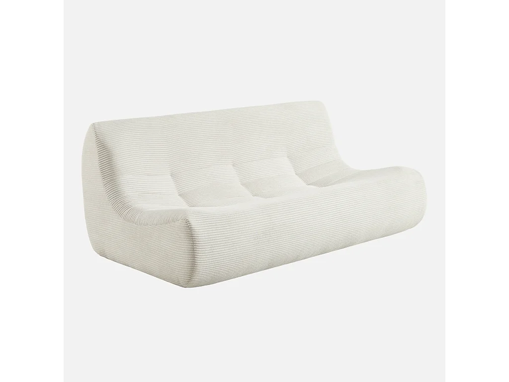 Sofá modular esquinero con reposapiés de terciopelo de pana fina, 7