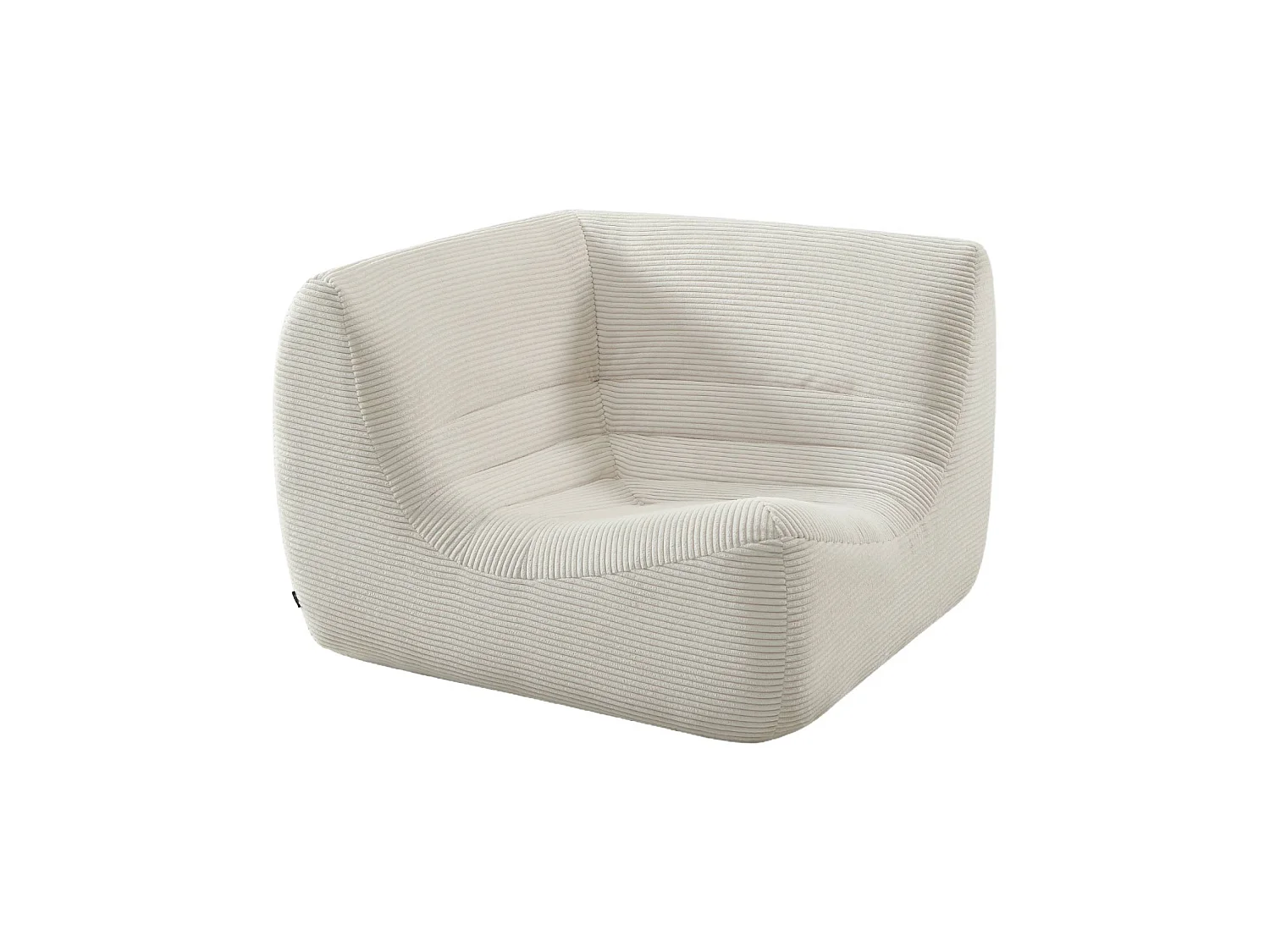 Sofá modular esquinero con reposapiés de terciopelo de pana fina, 7