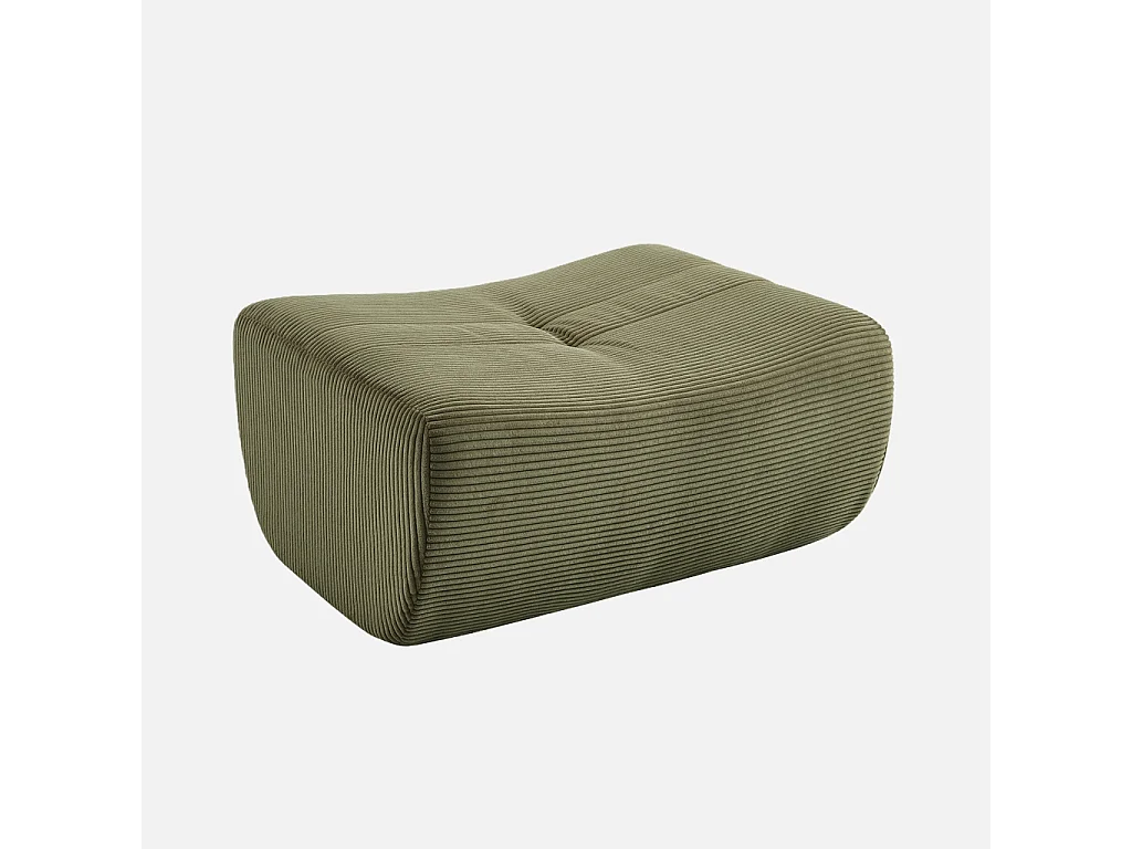 Sofá modular esquinero con reposapiés de terciopelo de pana fina, 7