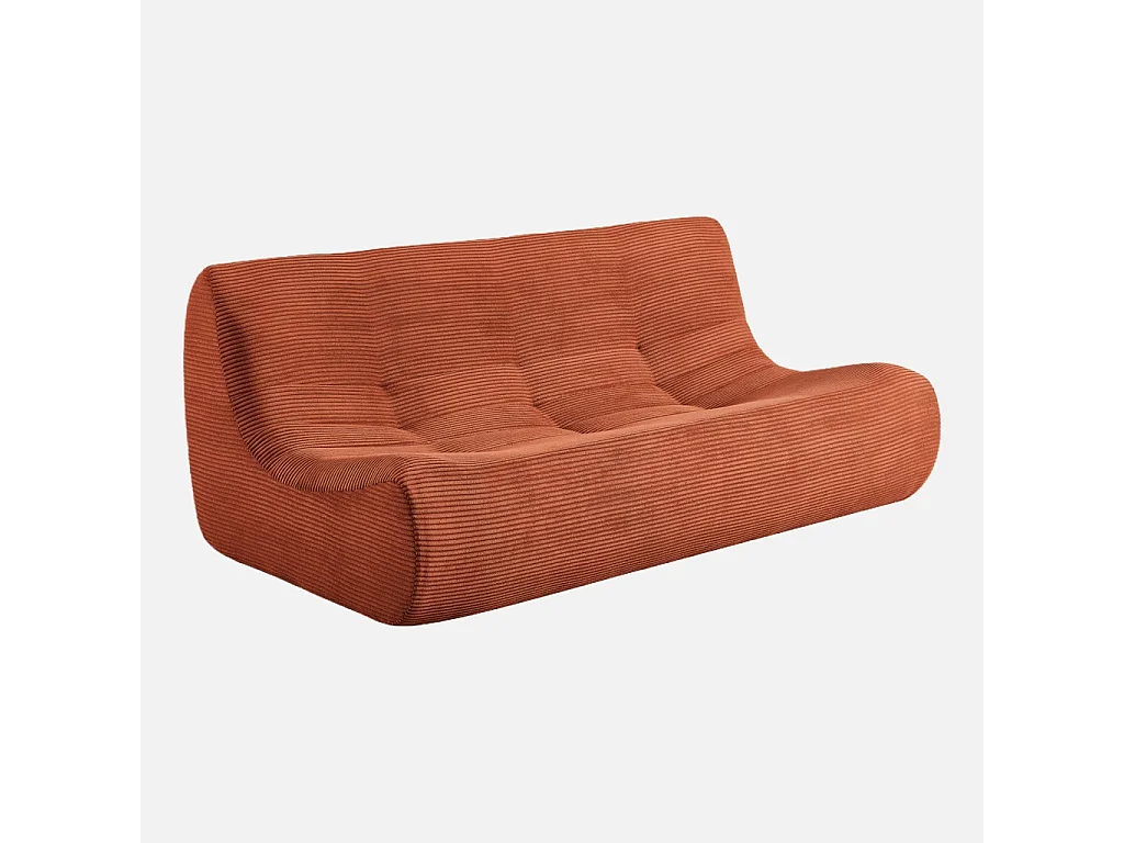 Sofá modular esquinero con reposapiés de terciopelo de pana fina, 7