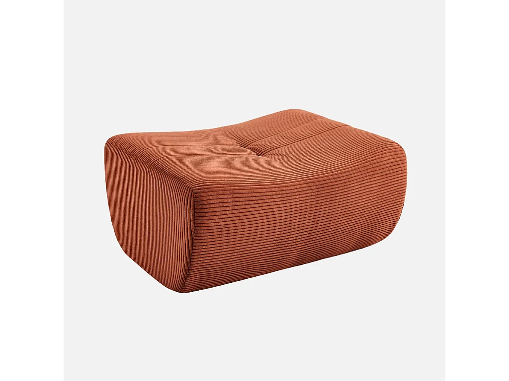 Sofá modular esquinero con reposapiés de terciopelo de pana fina, 7