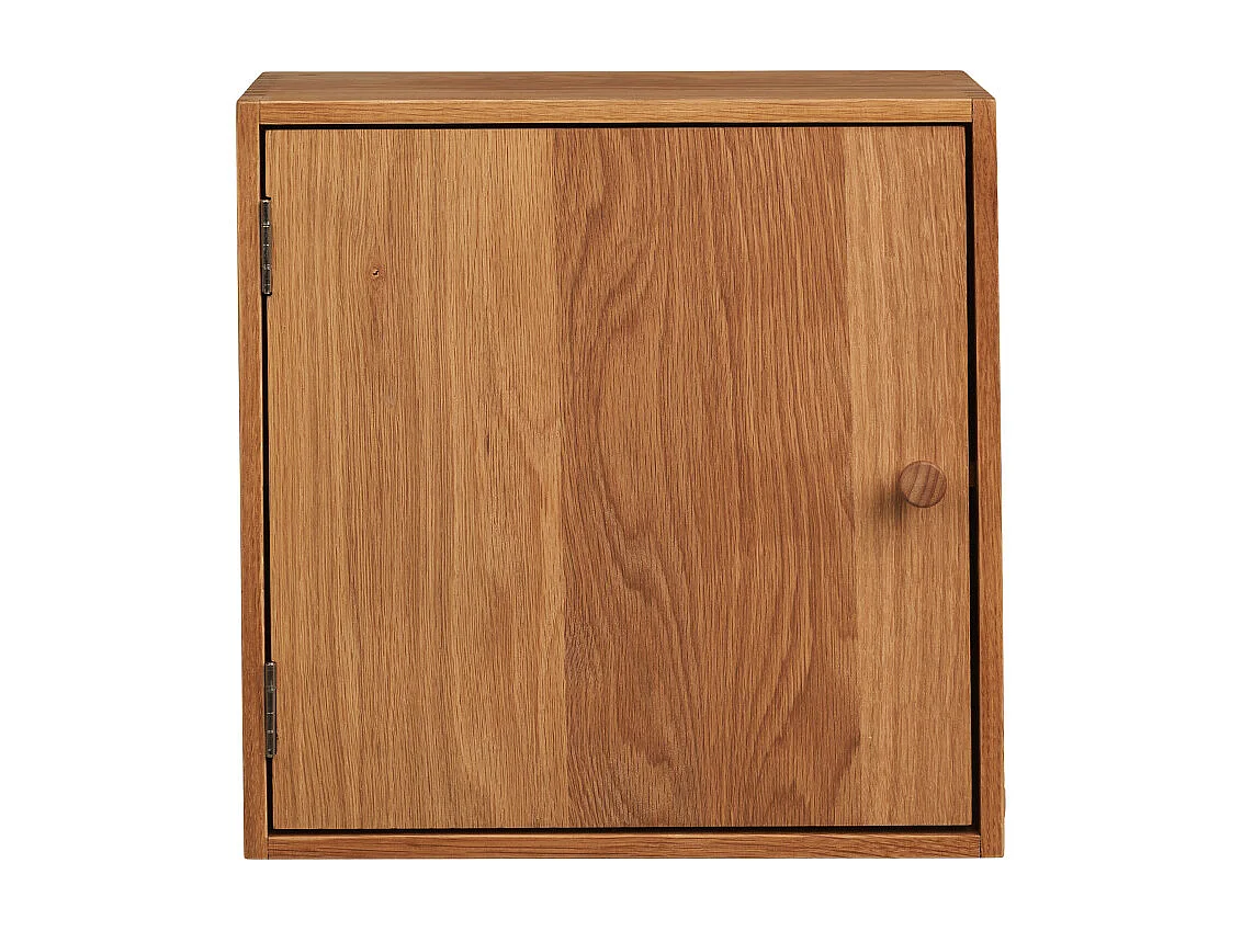 KUB-Cube mural 1 porte en chêne massif 30x30 cm