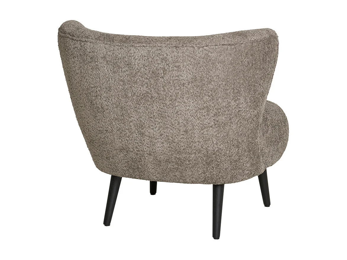 MOWN-Fauteuil en tissu bouclé taupe