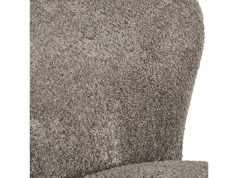 MOWN-Fauteuil en tissu bouclé taupe