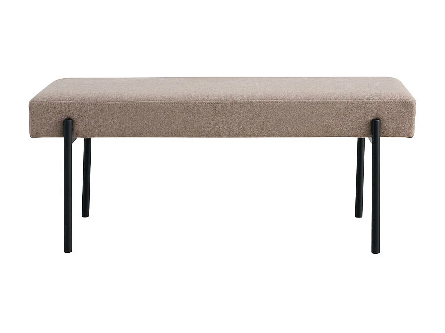 LONDON-Banc en tissu taupe100 cm