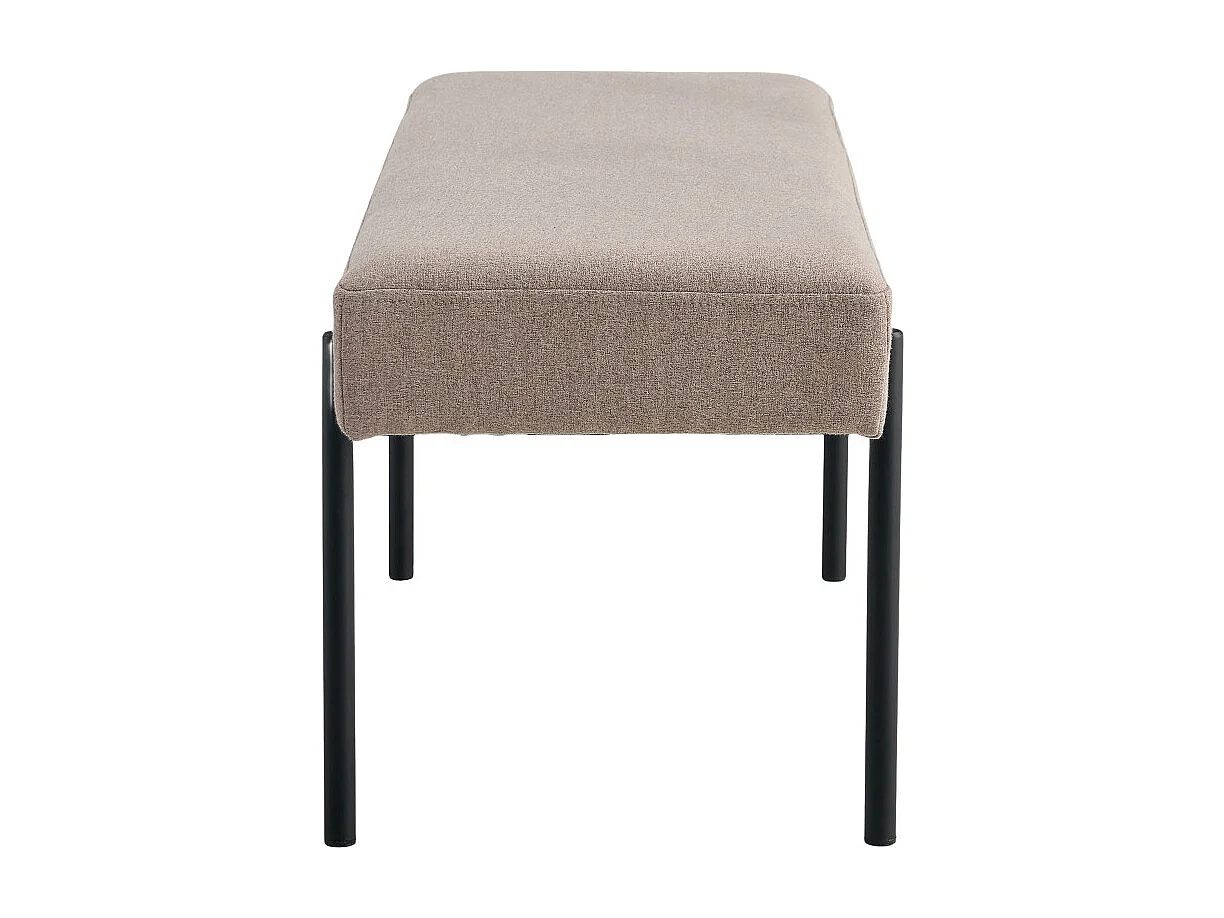 LONDON-Banc en tissu taupe100 cm