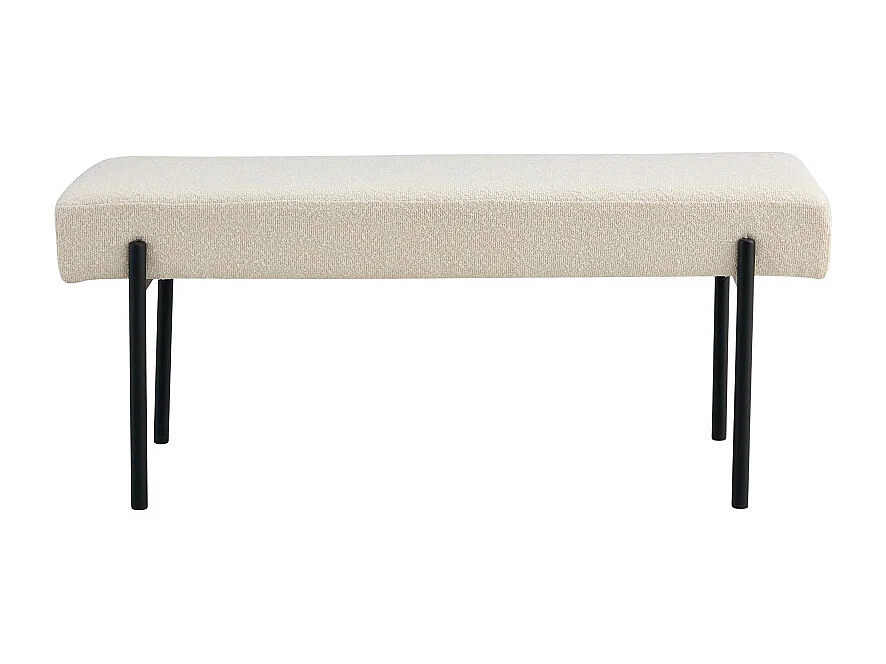 LONDON-Banc en tissu écru 100 cm