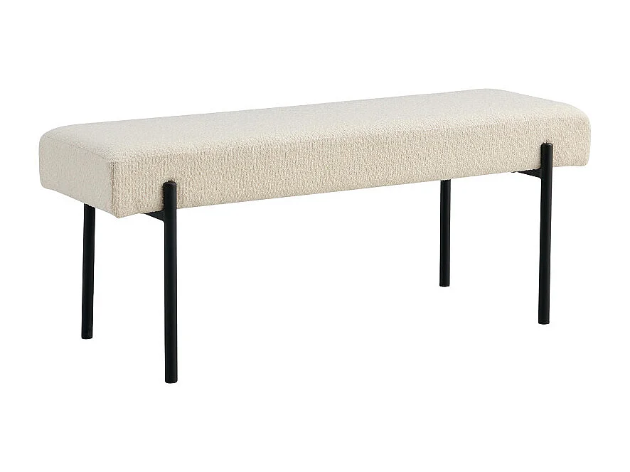 LONDON-Banc en tissu écru 100 cm