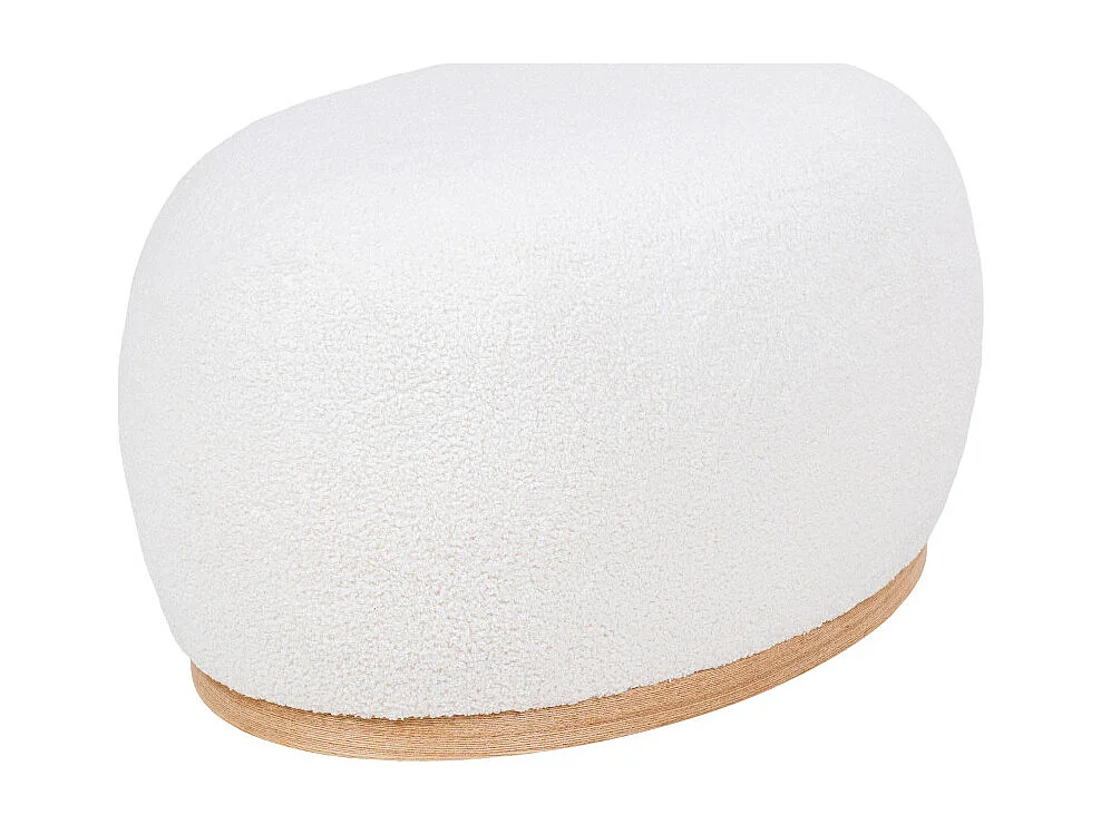 HABY-Pouf en tissu bouclé ecru 54,5x88,5 cm