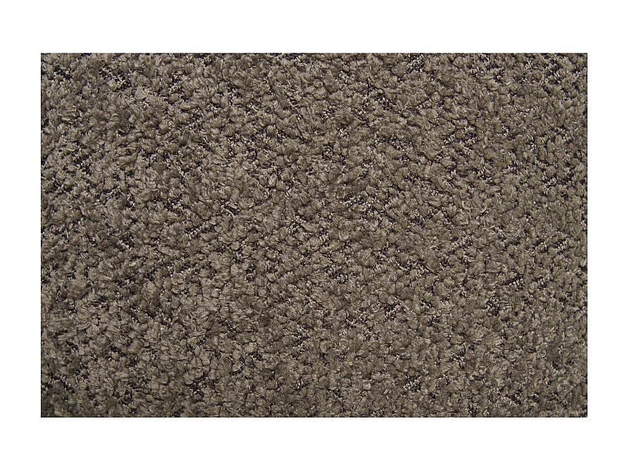 BOJO- Pouf avec rangement en tissu bouclé marron et bois ø45 cm