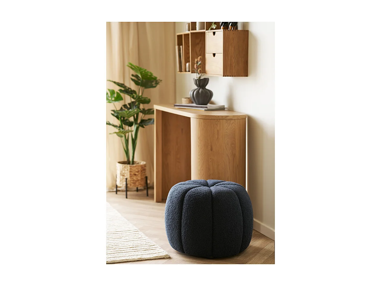 LOOM-Pouf blu navy ø48 cm