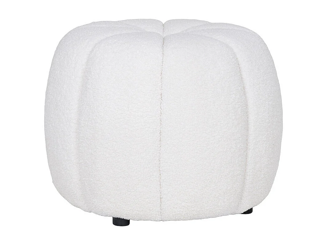 LOOM-Pouf écru ø48 cm