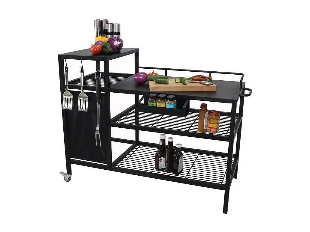 Chariot pour Plancha - Acier Noir