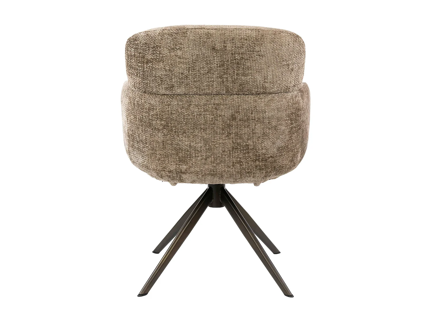 Fauteuil pivotant à ailettes tissu doux brun chaud (x2) CREEK