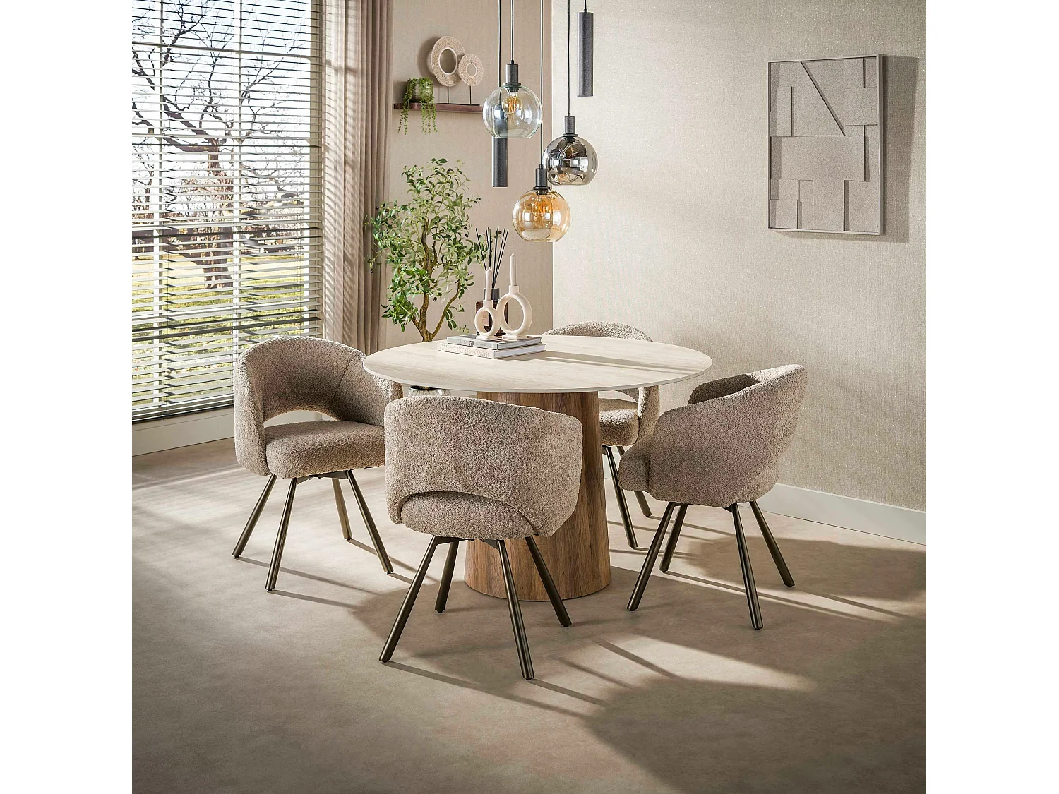 Table à manger ronde en céramique Ø120cm ASCOLI