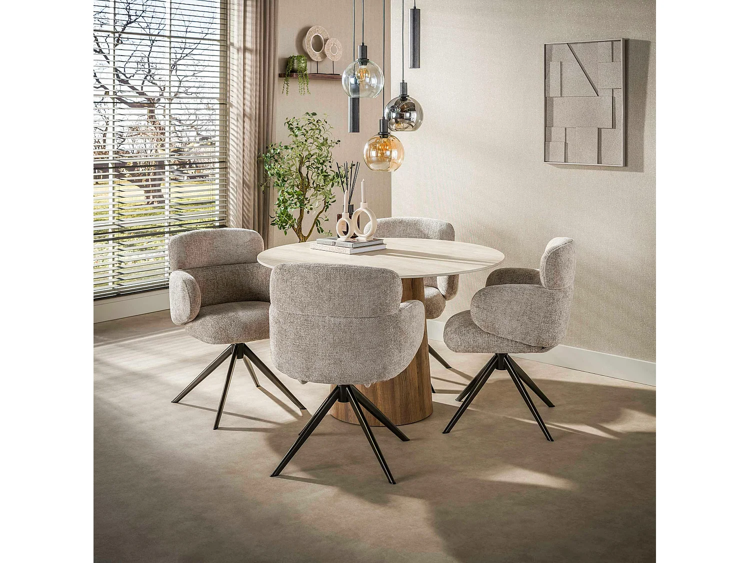 Table à manger ronde en céramique Ø120cm ASCOLI