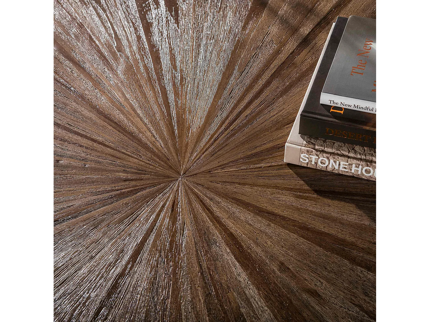 Table basse en teck recyclé design trèfle stylisé (lot de 2) YOGY