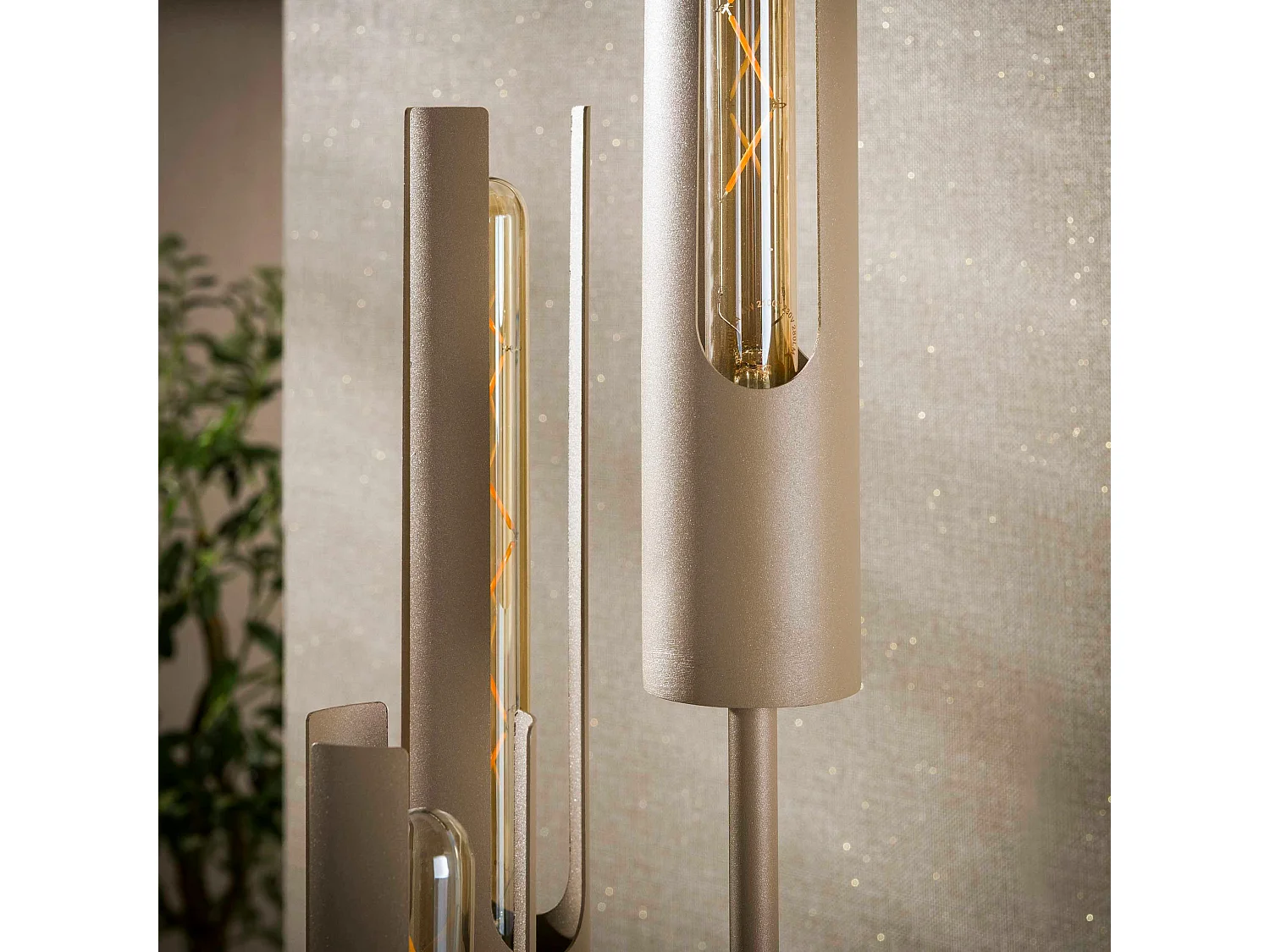 Lampadaire métal beige 5 tubes RALF