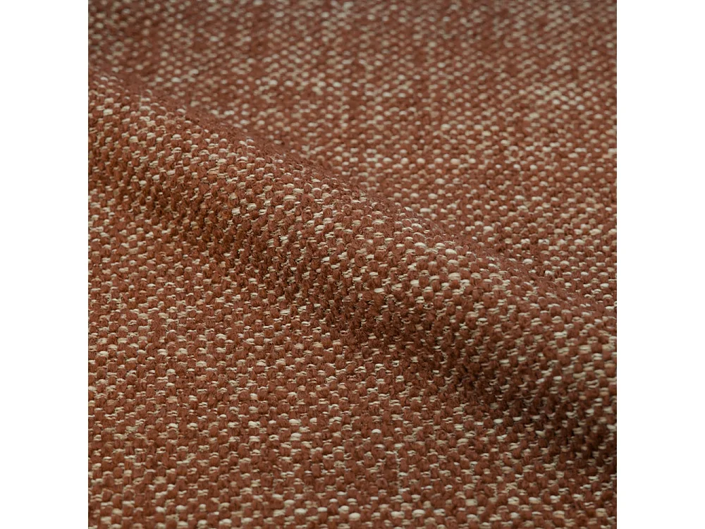 Lote de 2 sillas de tela texturizada marrón canela, patas de metal - Aura