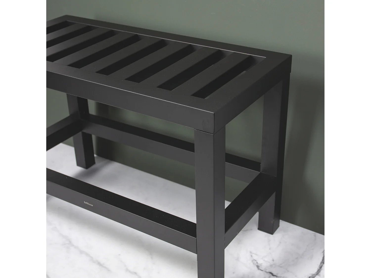 Banc salle de bain inox noir mat - Plazza