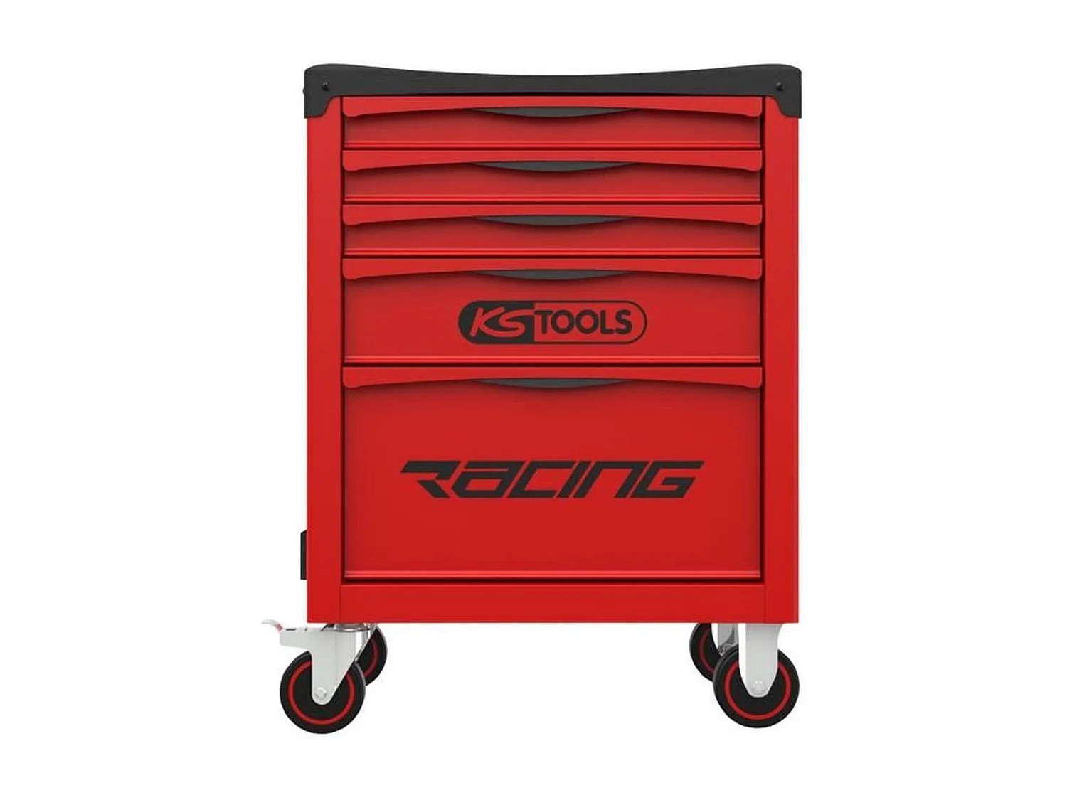 Servante d'atelier KS Tools RACING 5 tiroirs en acier rouge et noir