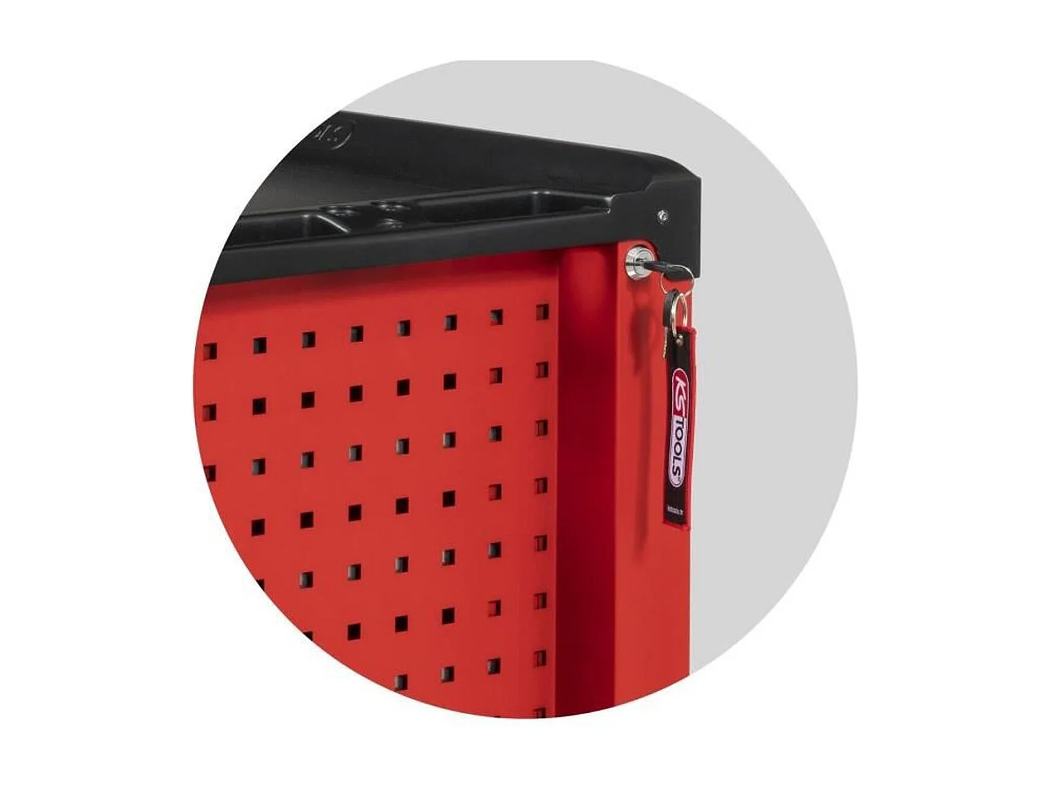 Servante d'atelier KS Tools RACING 5 tiroirs en acier rouge et noir