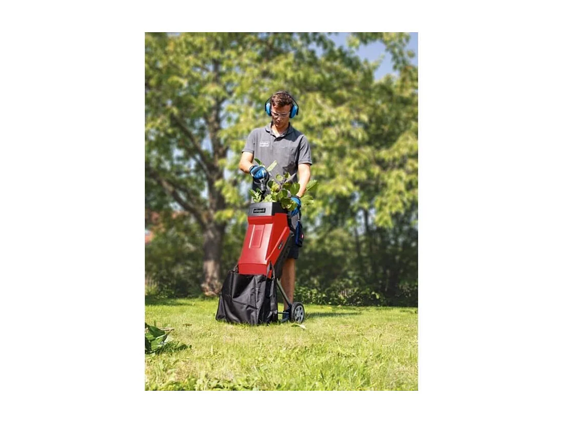 SCHEPPACH GS55 Gartenhäcksler 2400W, 45L, Äste bis 45mm, 2 Auffangsäcke, einfache Mobilität