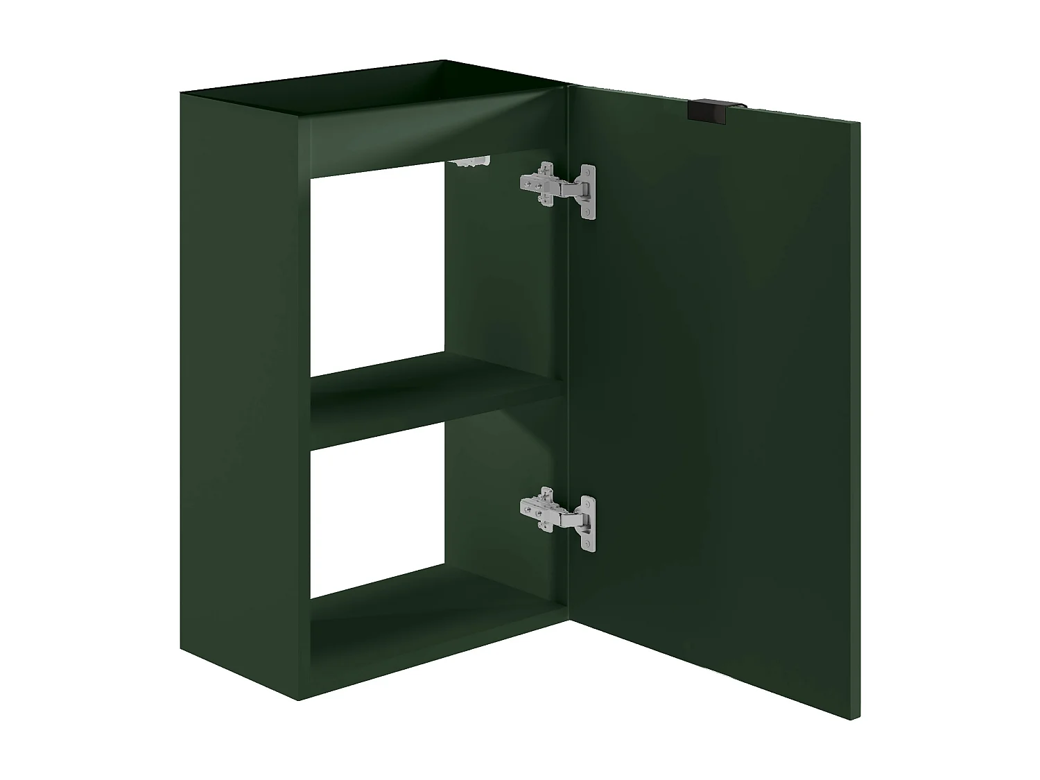 Meuble pour lave main strié porte réversible vert - H60 x L40 x P22 - VAHIRA