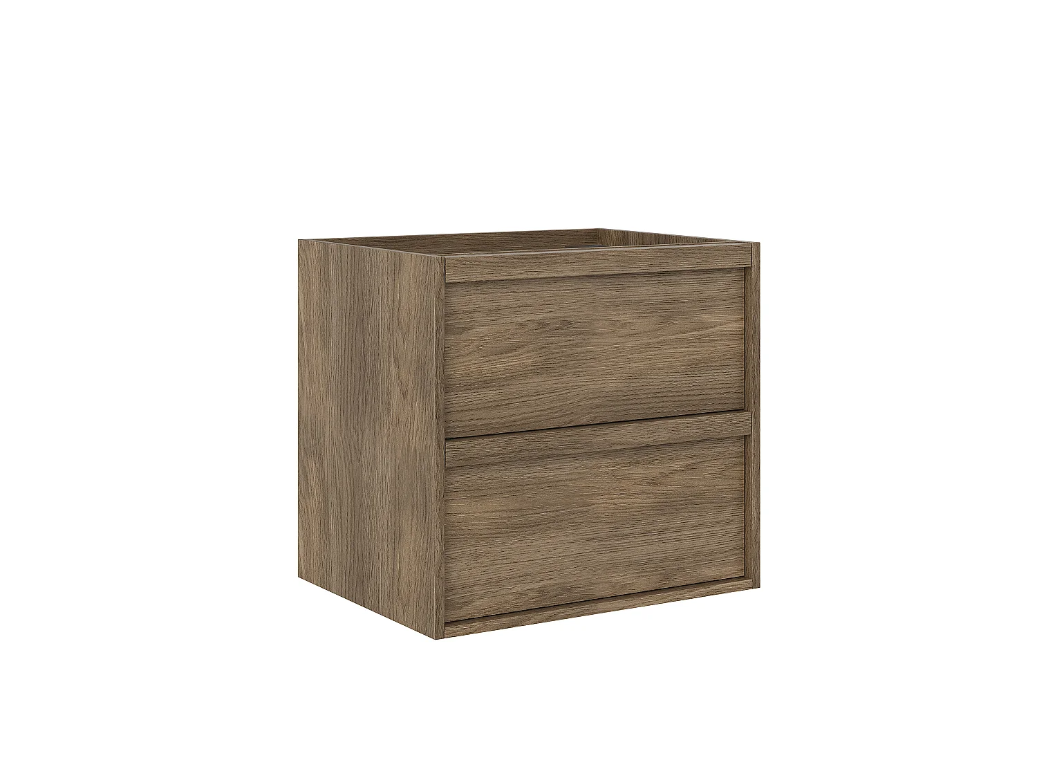 Meuble sous vasque suspendu - Naturel foncé - 60 cm - UBRILA