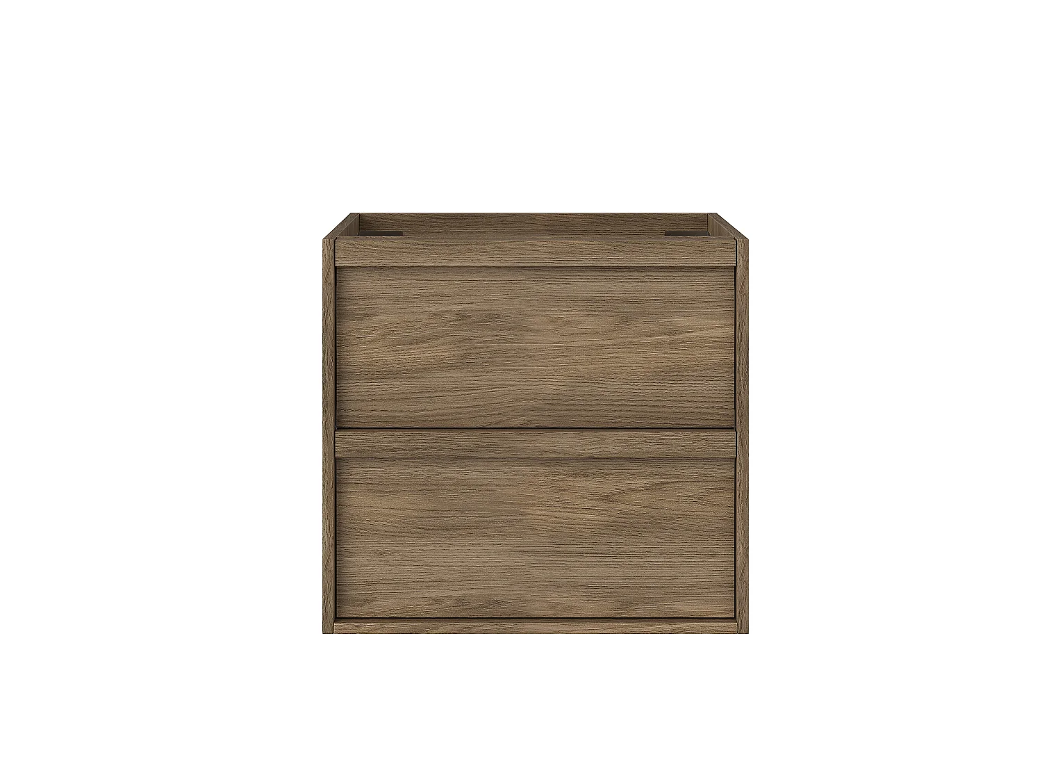Meuble sous vasque suspendu - Naturel foncé - 60 cm - UBRILA