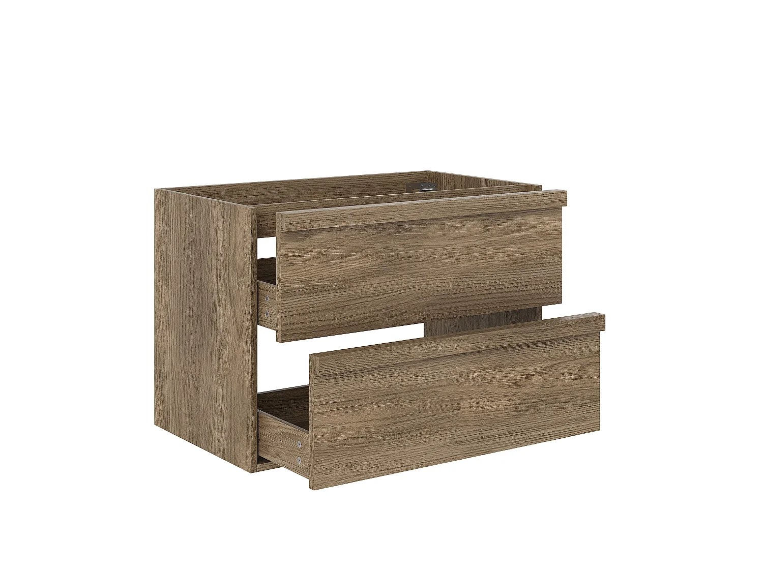 Meuble sous vasque suspendu - Naturel foncé - 80 cm - UBRILA