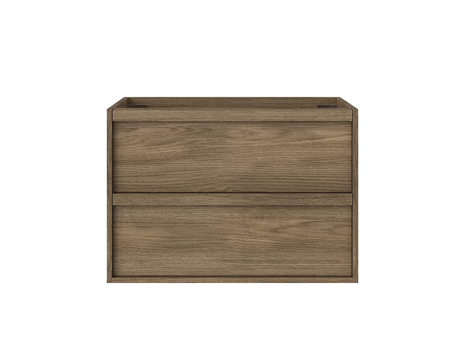 Meuble sous vasque suspendu - Naturel foncé - 80 cm - UBRILA