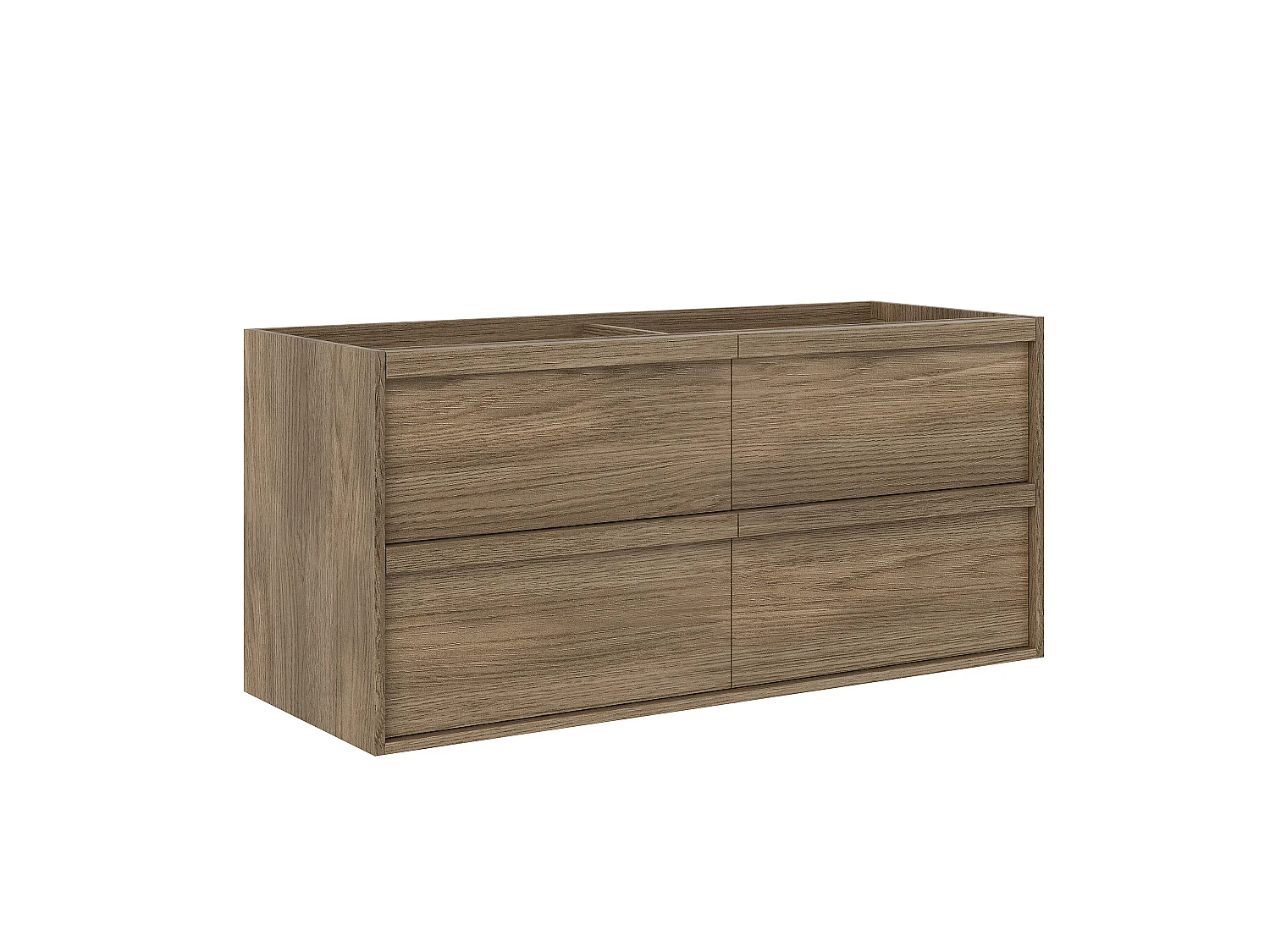 Meuble sous vasque suspendu - Naturel foncé - 120 cm - UBRILA
